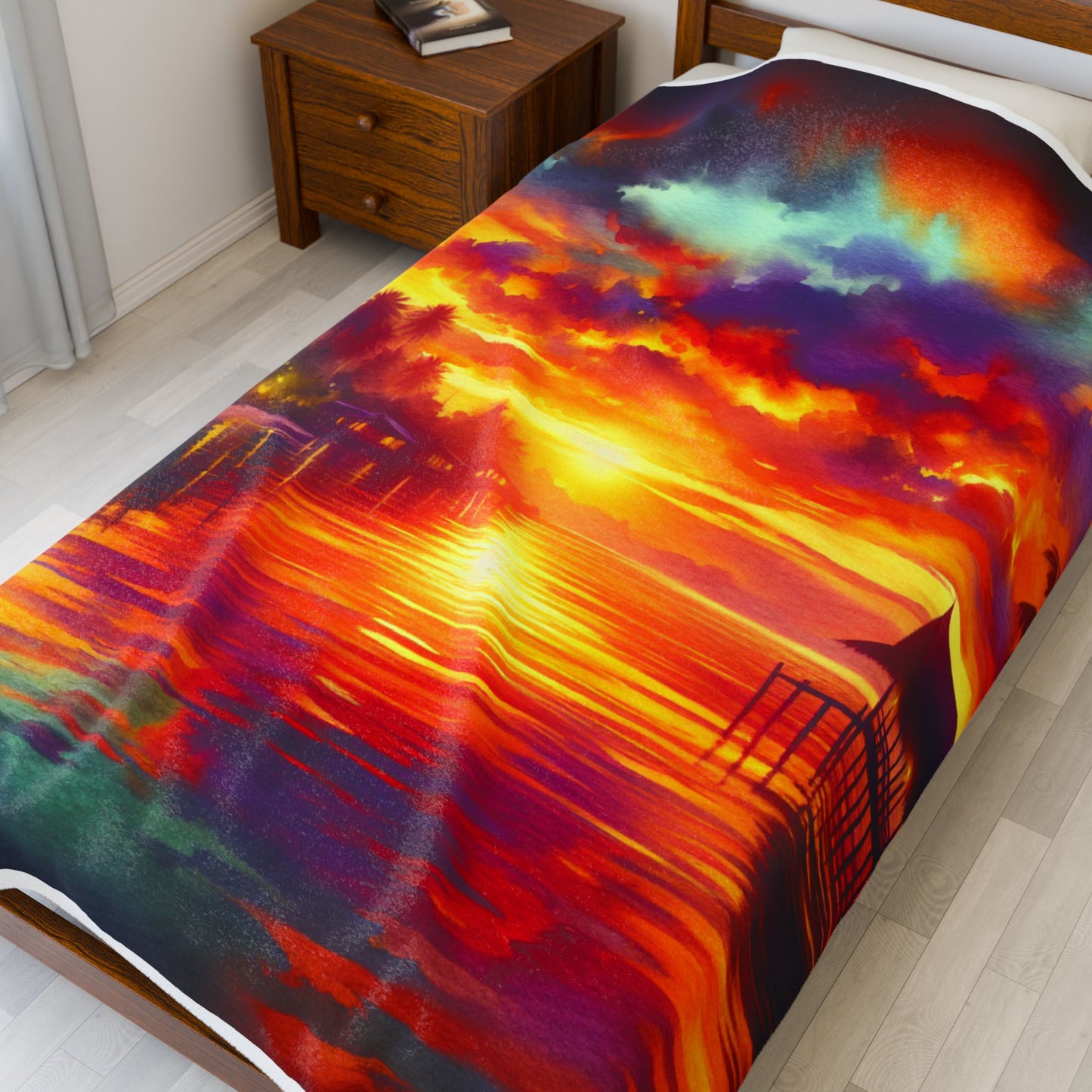 Tropical Evening Radiance - Plush Blanket