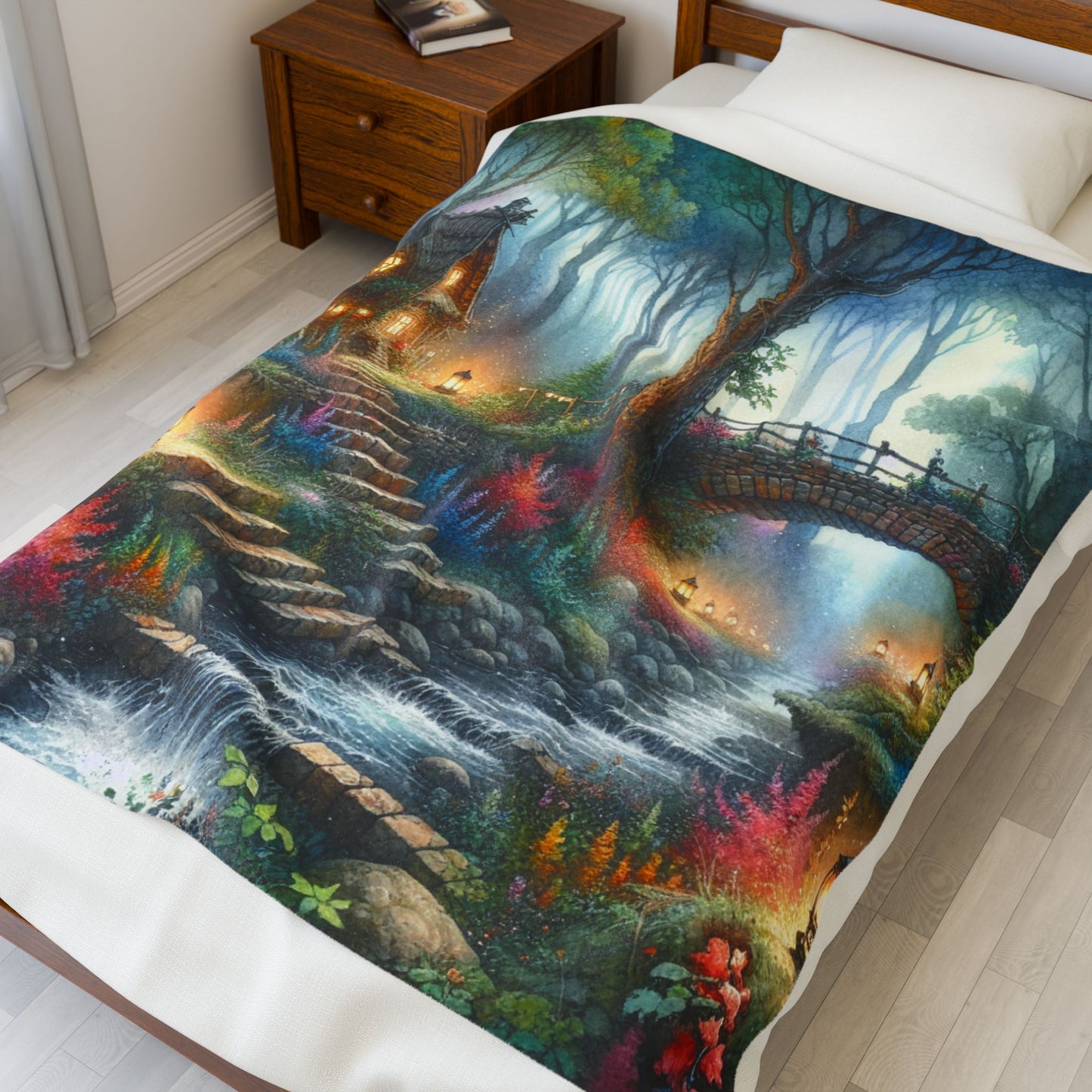 Hidden Enclave in the Woods - Plush Blanket