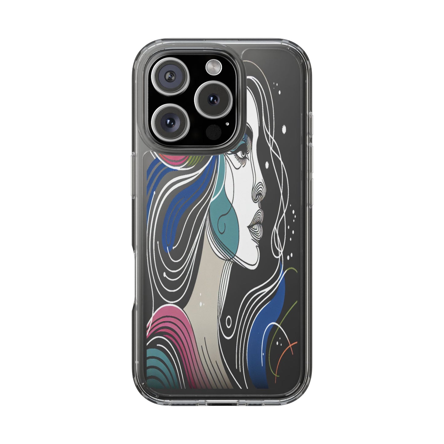 Transparent Portrait of Imagination Iphone Case Compatible With Iphone 16 15 14 - Clear Phone Cover