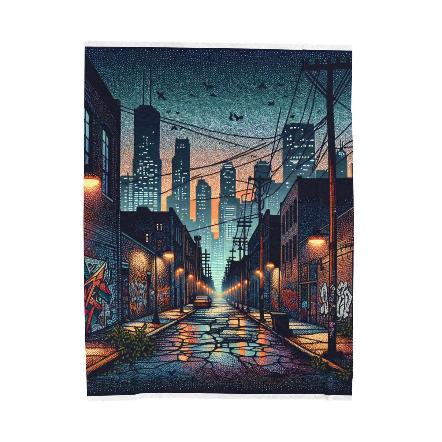 Nightfall in the Alley - Plush Blanket