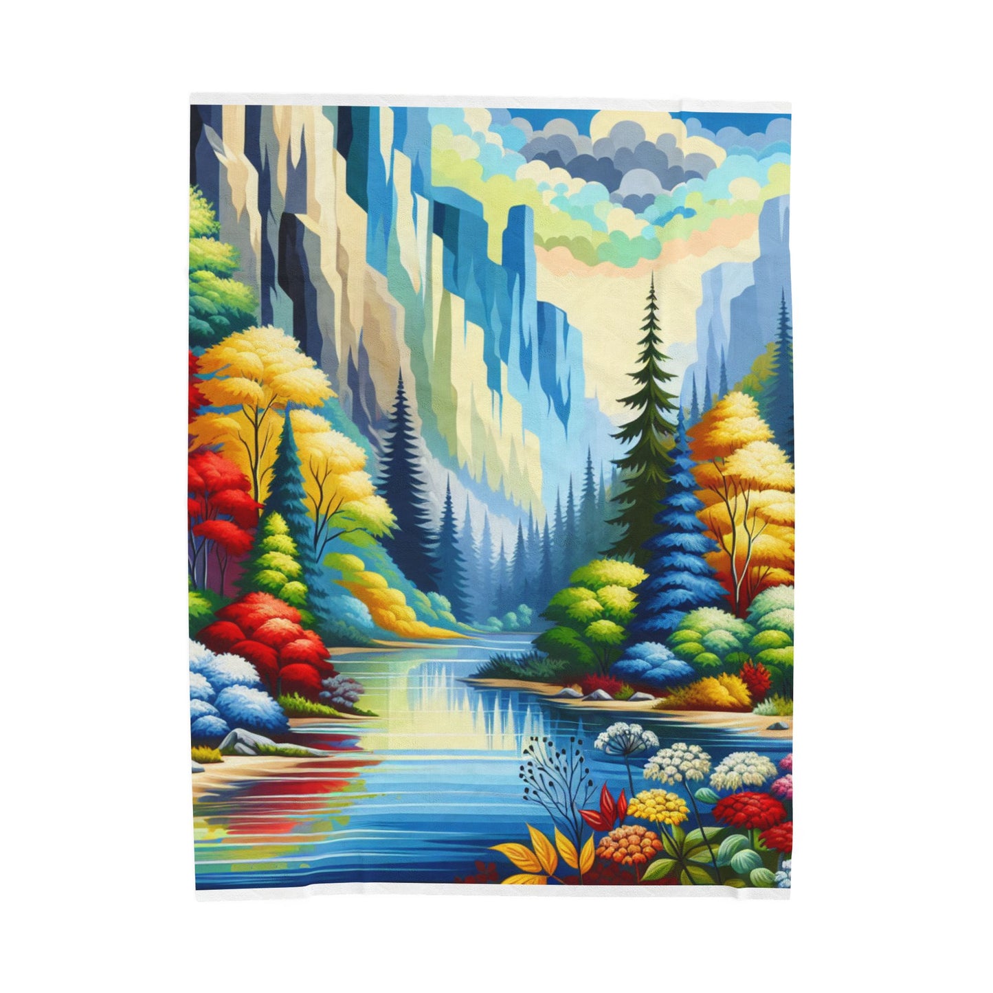 Kaleidoscope Canyon Retreat- Plush Blanket