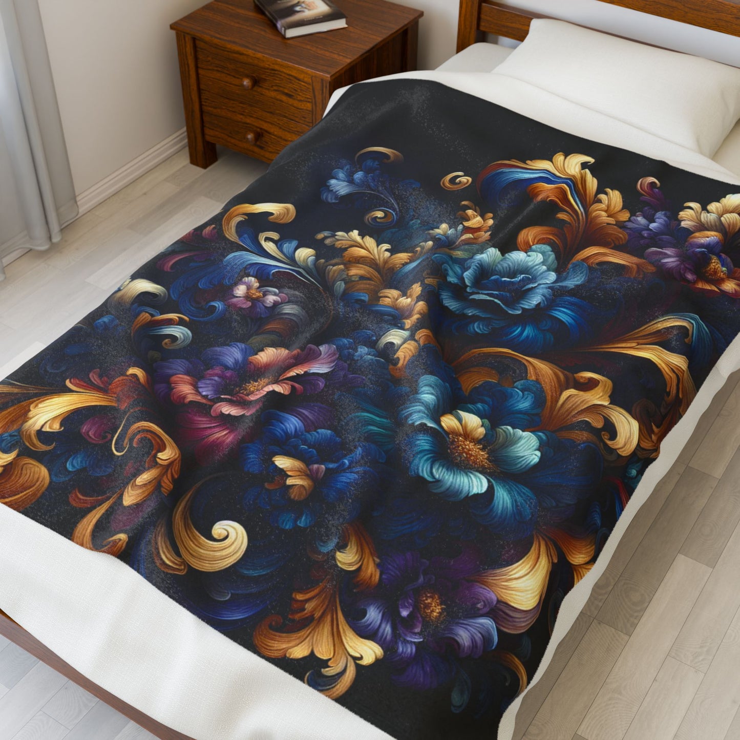 Flourishing Elegance - Plush Blanket