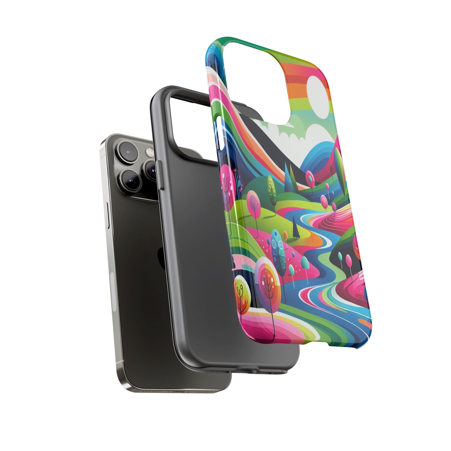 Colorful Landscape Journey - Phone Case