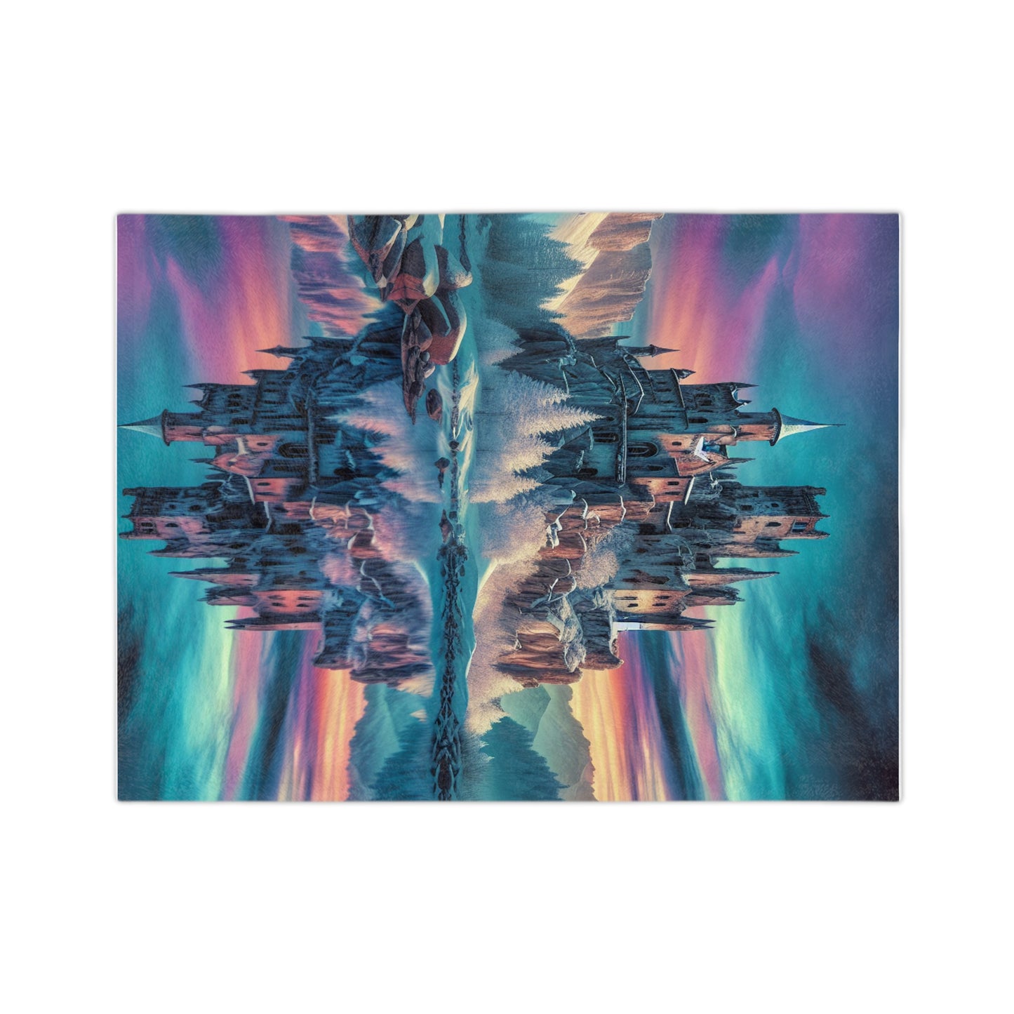 Winter Castle at Lakeside - Minky Blanket