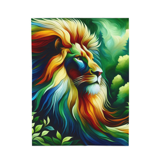 Lion of the Wilderness - Plush Blanket