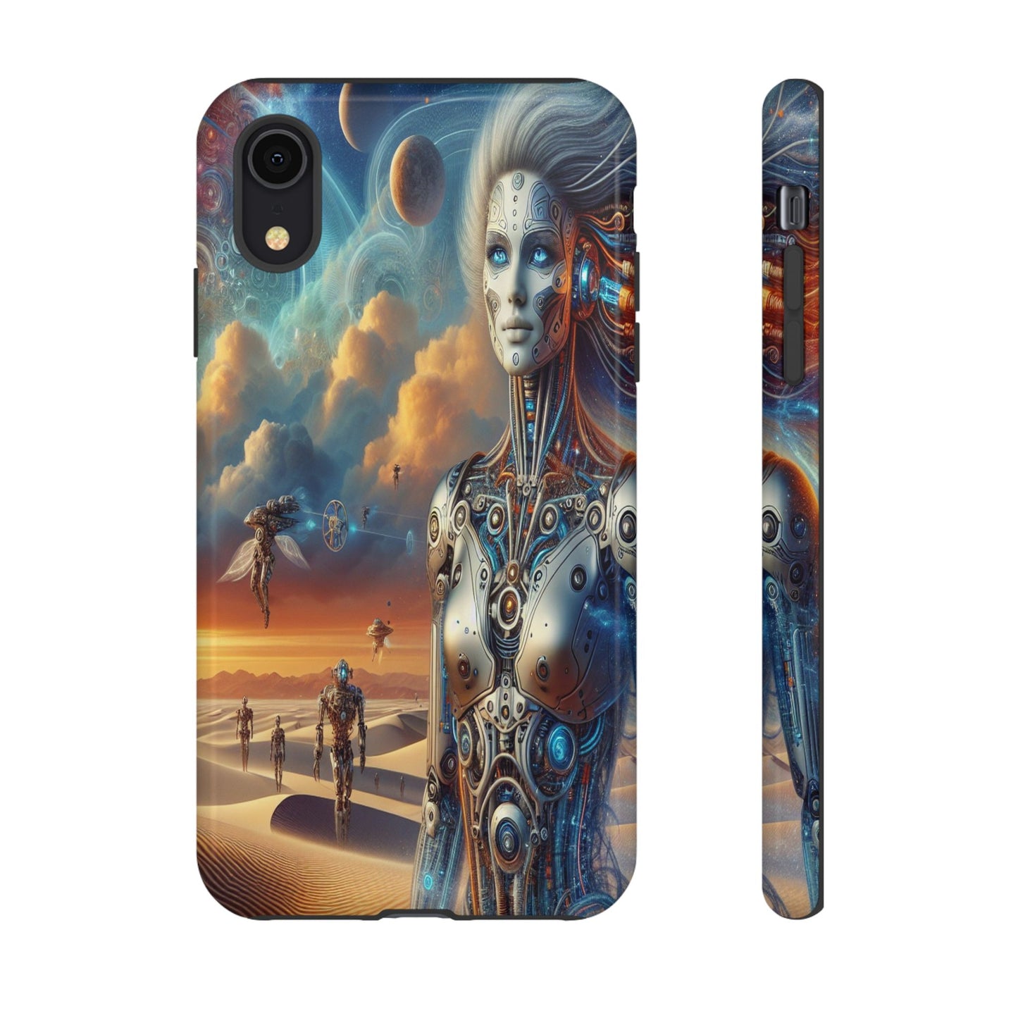 Protective Futuristic Wanderers in the Dunes Iphone Case Compatible With Iphone 16 15 14 - Phone Cover