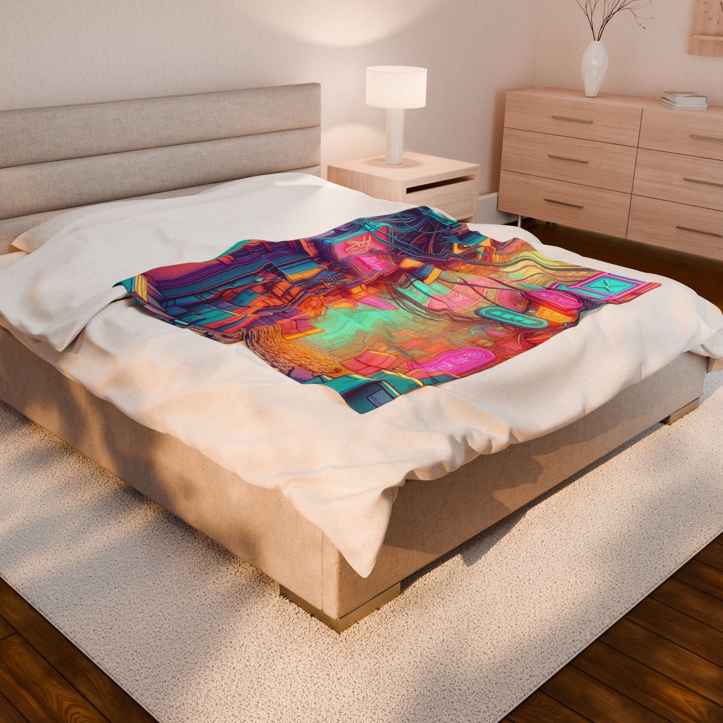 Neon Alley Vibrance - Plush Blanket
