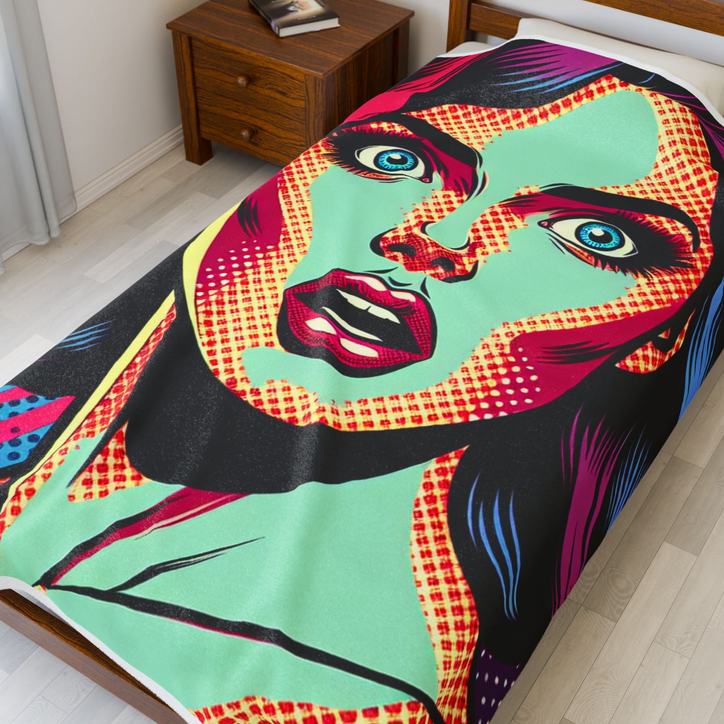 Retro Pop Expression - Plush Blanket