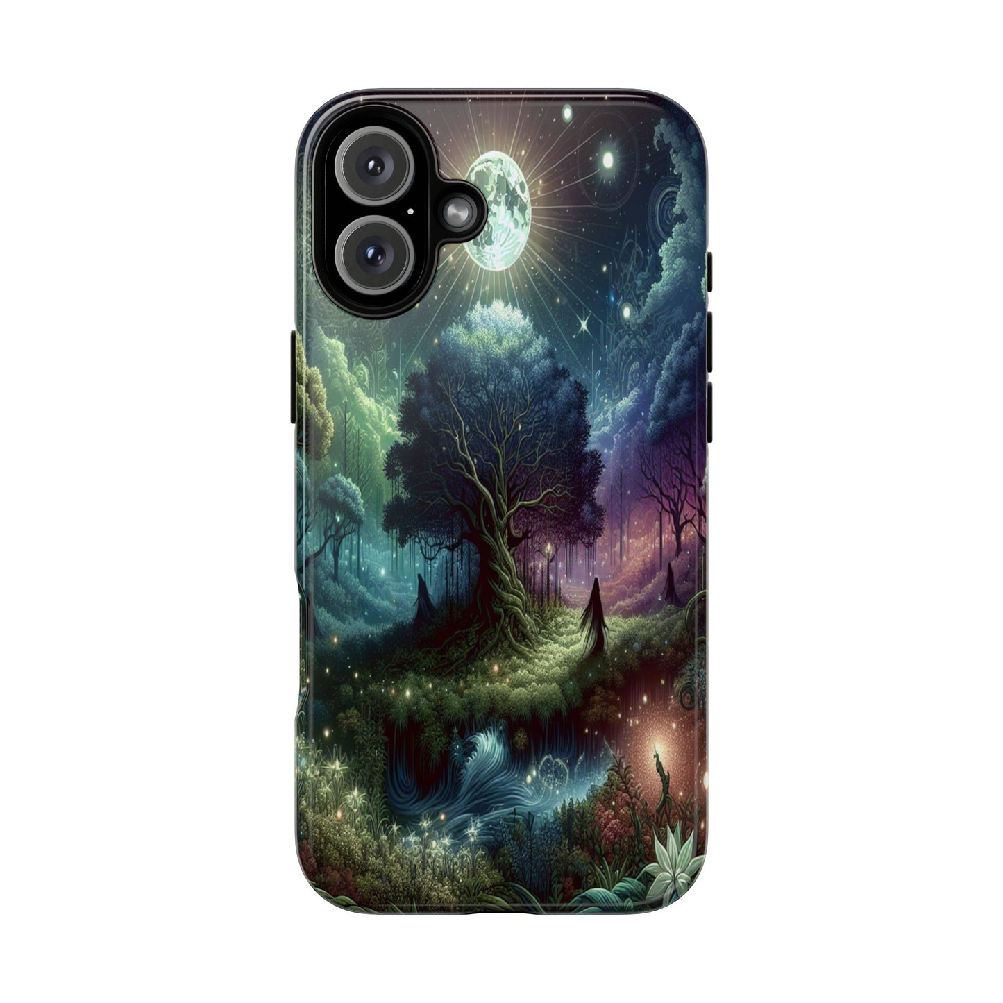 Luminous Forest Nightscape - Phone Case