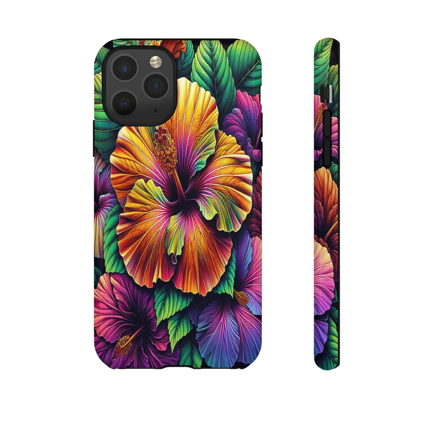 Custom ProtectiveColorful Hibiscus RadianceIphone Case Compatible With Iphone 16 15 14 - Phone Cover