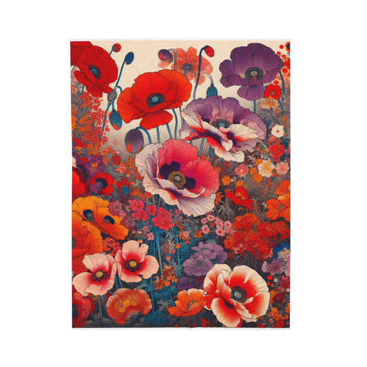Field of Vivid Petals - Plush Blanket