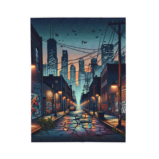 Nightfall in the Alley - Plush Blanket