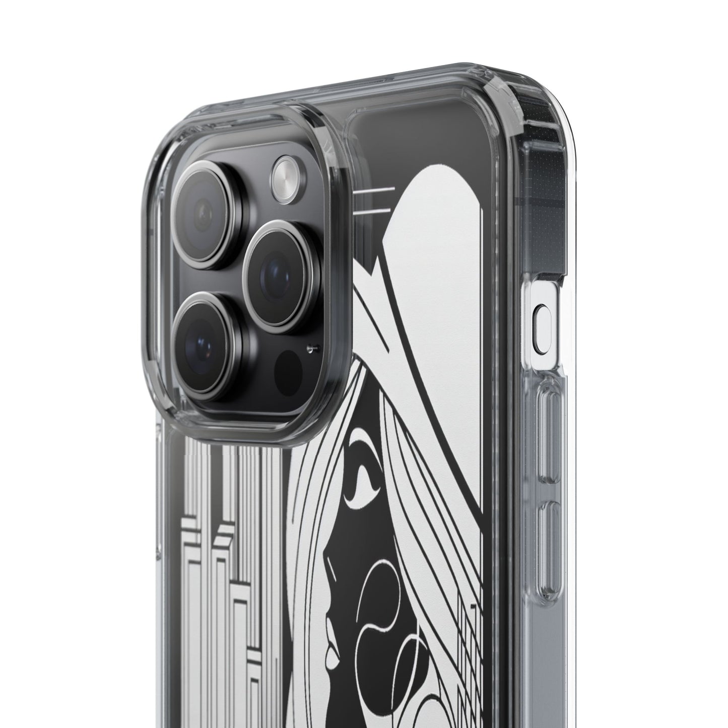 Transparent Silhouette of a Modern Vision Iphone Case Compatible With Iphone 16 15 14 - Clear Phone Cover