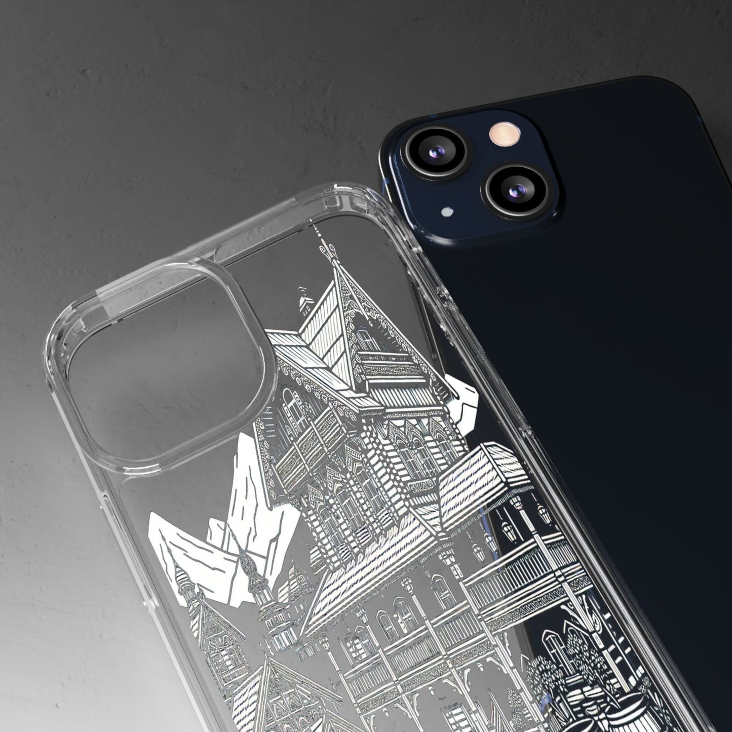 Transparent Rustic Alpine Retreat Iphone Case Compatible With Iphone 16 15 14 - Clear Phone Cover