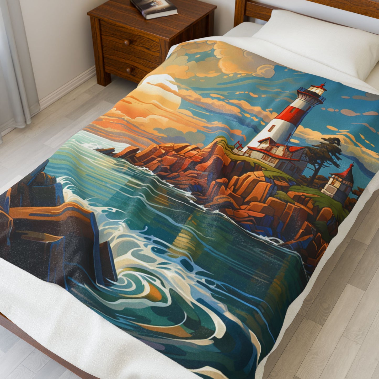 Guiding Light at Dawn- Plush Blanket