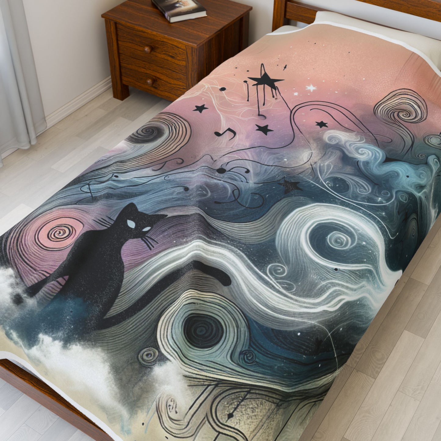 Mystical Whispers of the Night - Plush Blanket