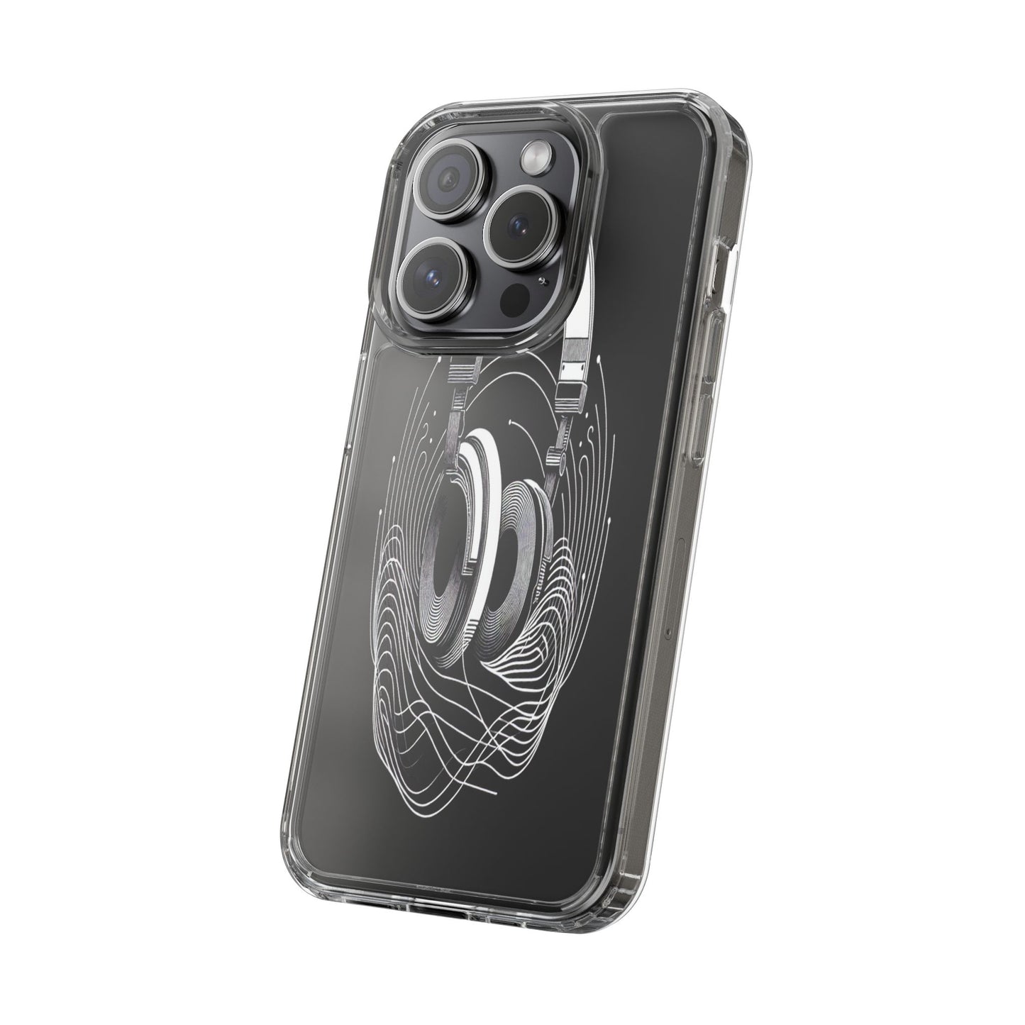 Transparent Sound Waves Unleashed Iphone Case Compatible With Iphone 16 15 14 - Clear Phone Cover