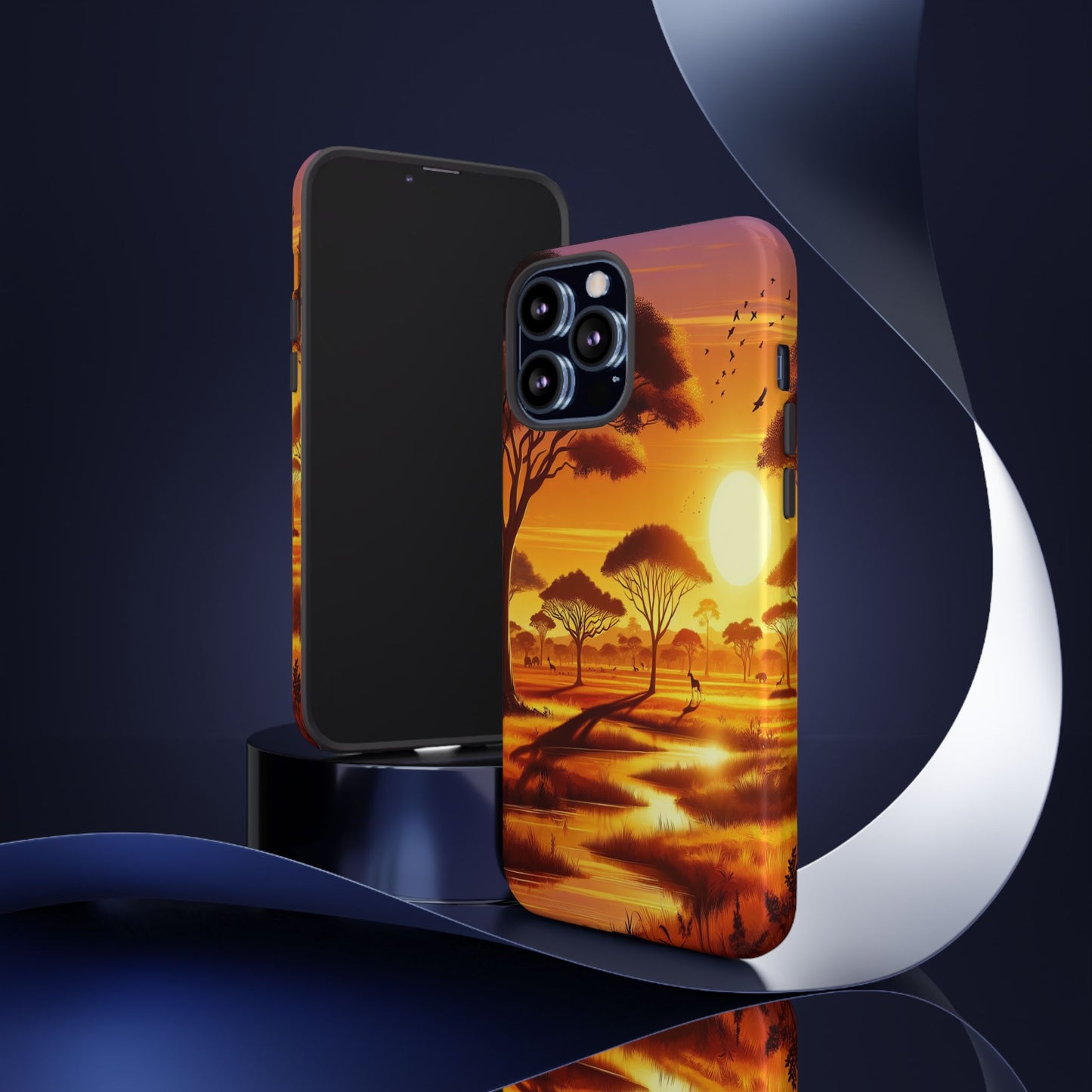 Protective Golden Savannah Giants Iphone Case Compatible With Iphone 16 15 14 - Phone Cover