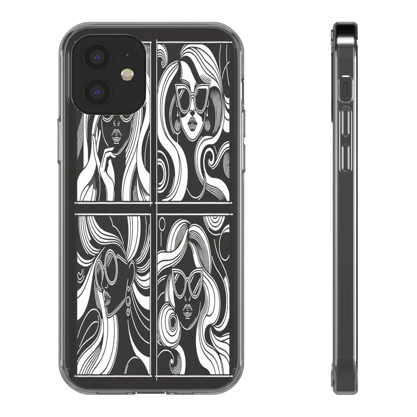 Transparent Chic Visionaries Iphone Case Compatible With Iphone 16 15 14 - Clear Phone Cover