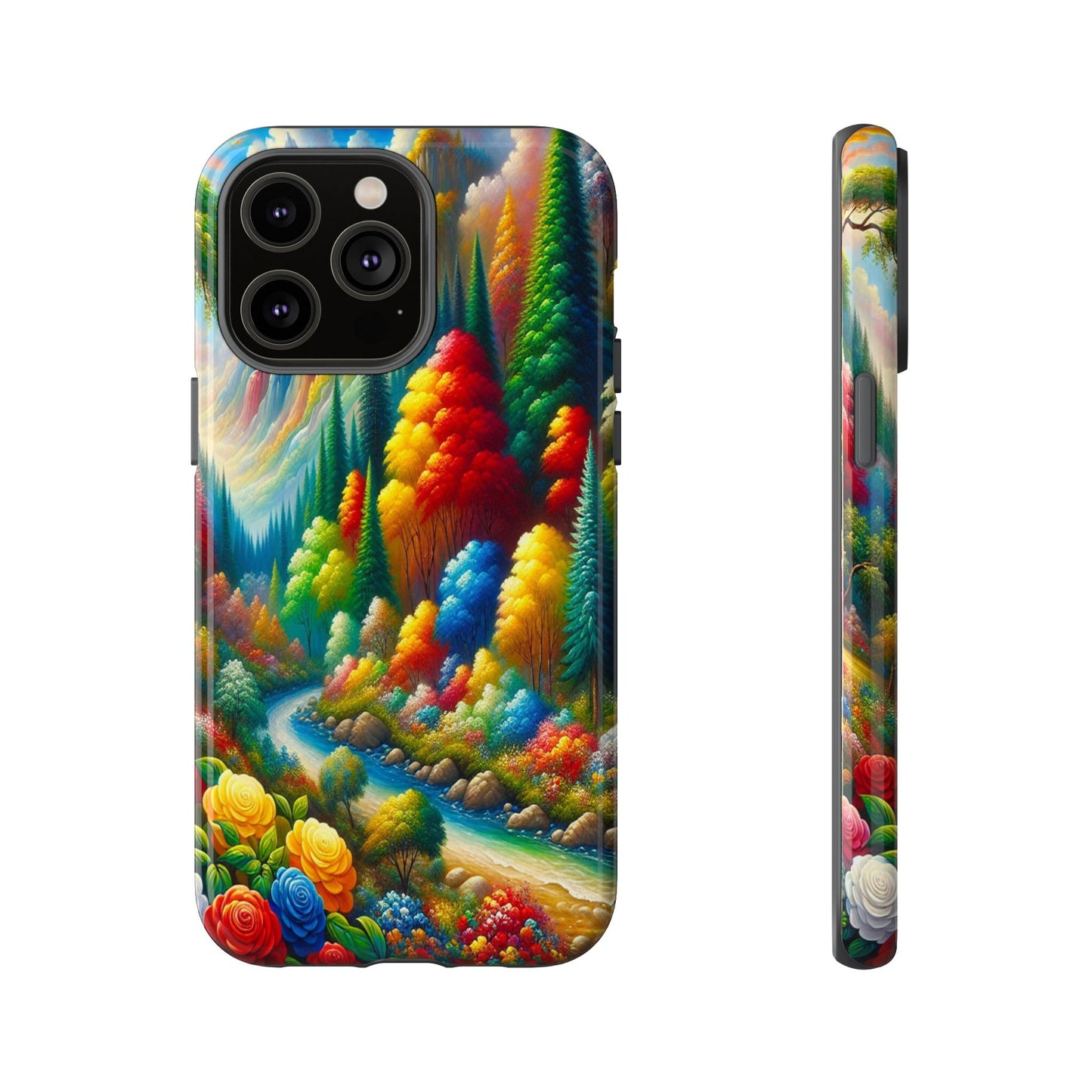 Custom ProtectiveColorful Nature ParadiseIphone Case Compatible With Iphone 16 15 14 - Phone Cover