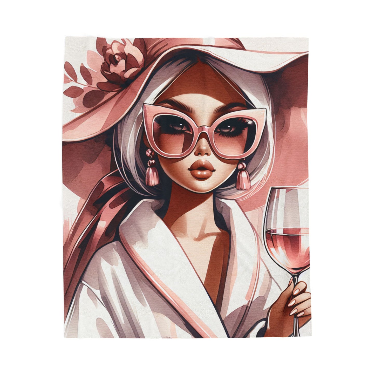 Chic Rosé Moment - Plush Blanket