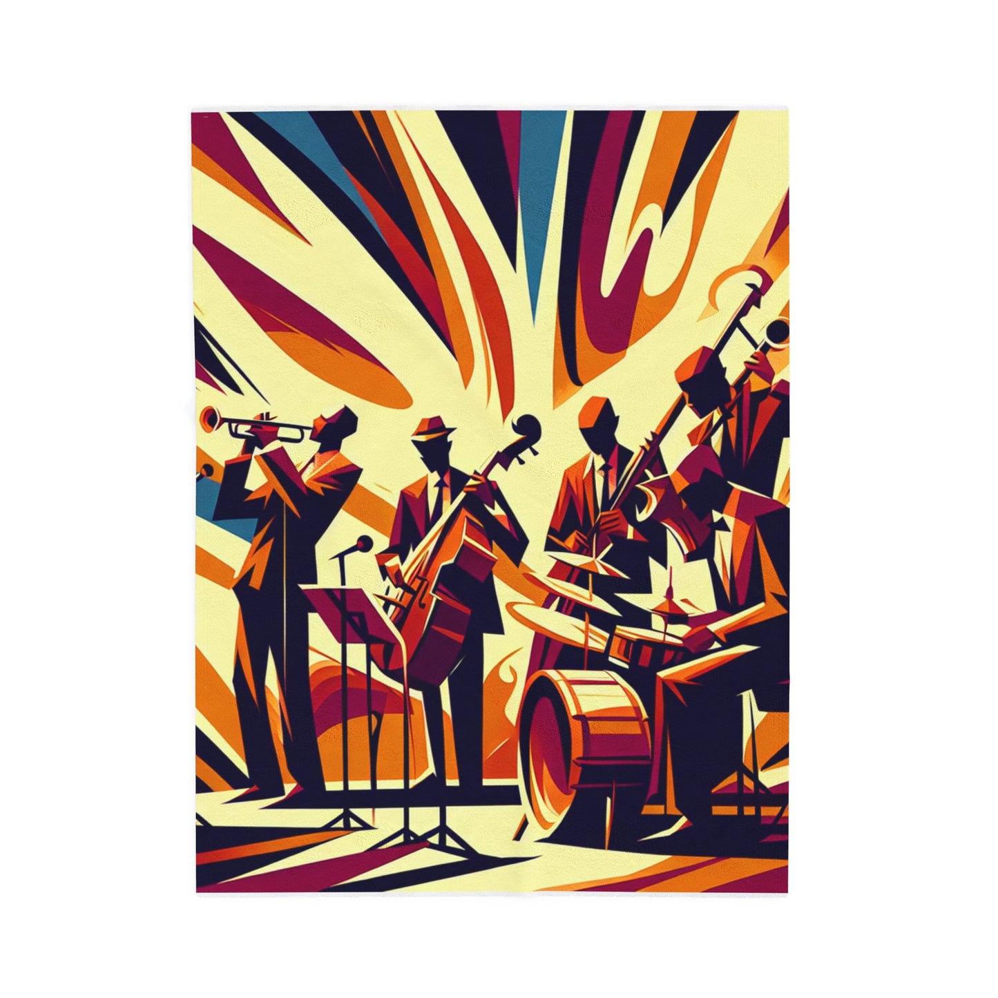 Jazz Ensemble in Motion - Plush Blanket