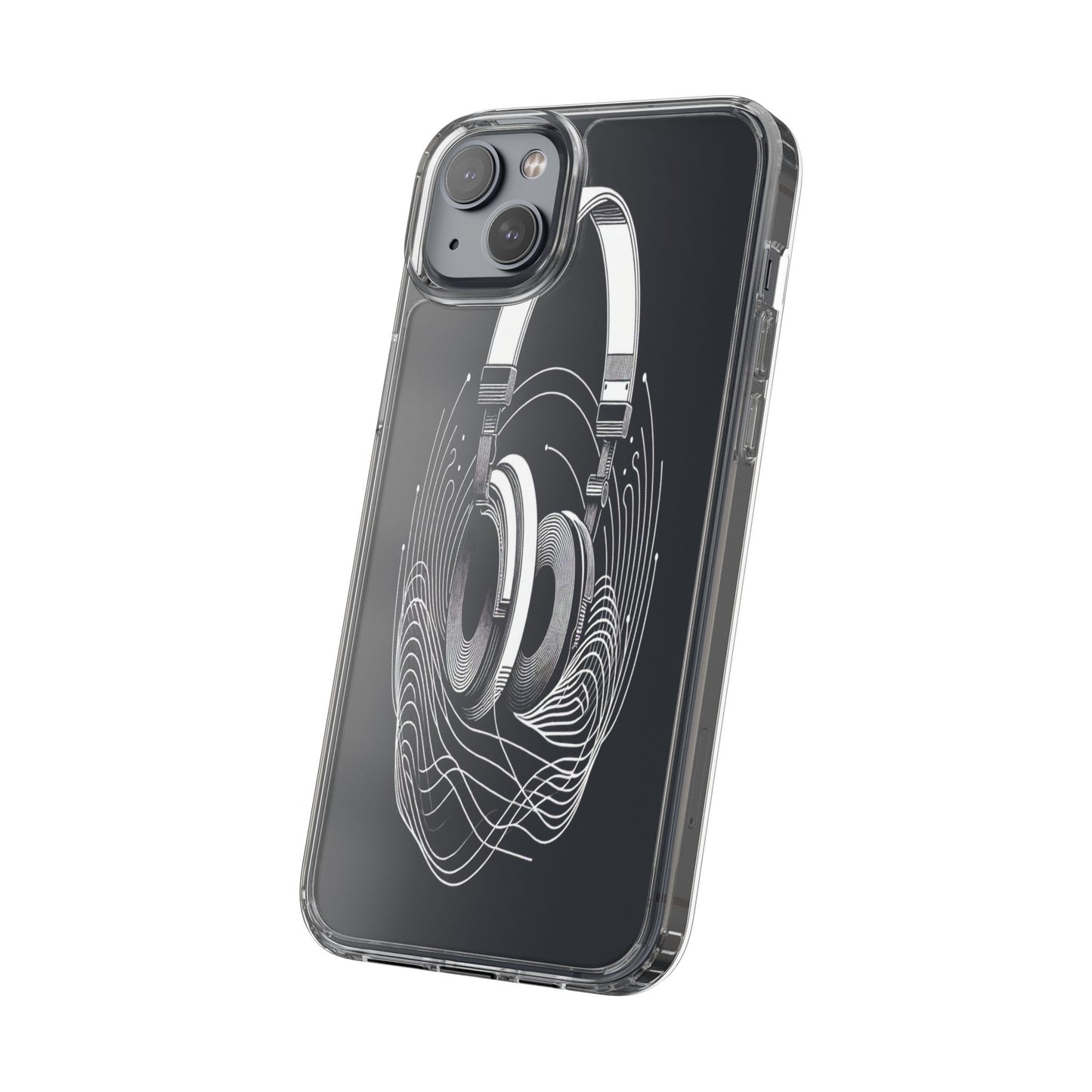 Transparent Sound Waves Unleashed Iphone Case Compatible With Iphone 16 15 14 - Clear Phone Cover