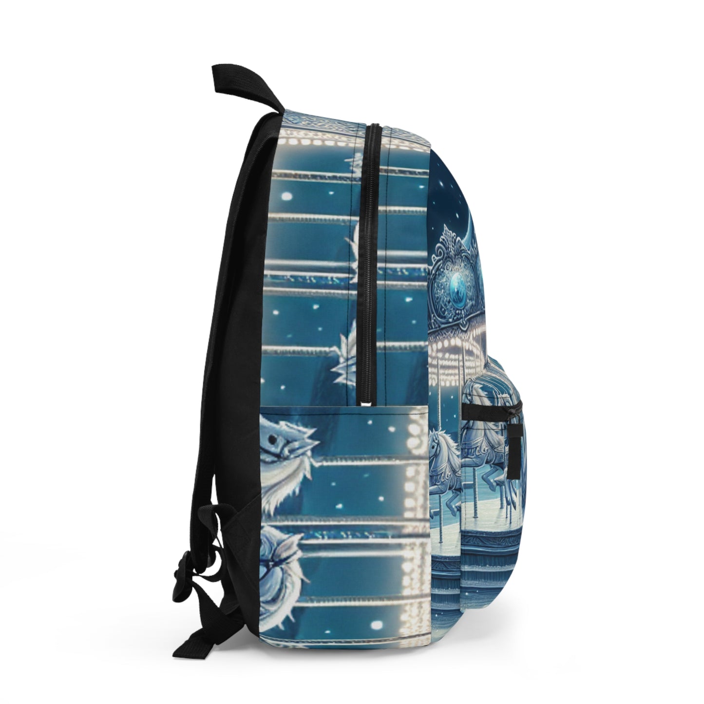 Enchanted Carousel in Winter Wonderland- Backpack