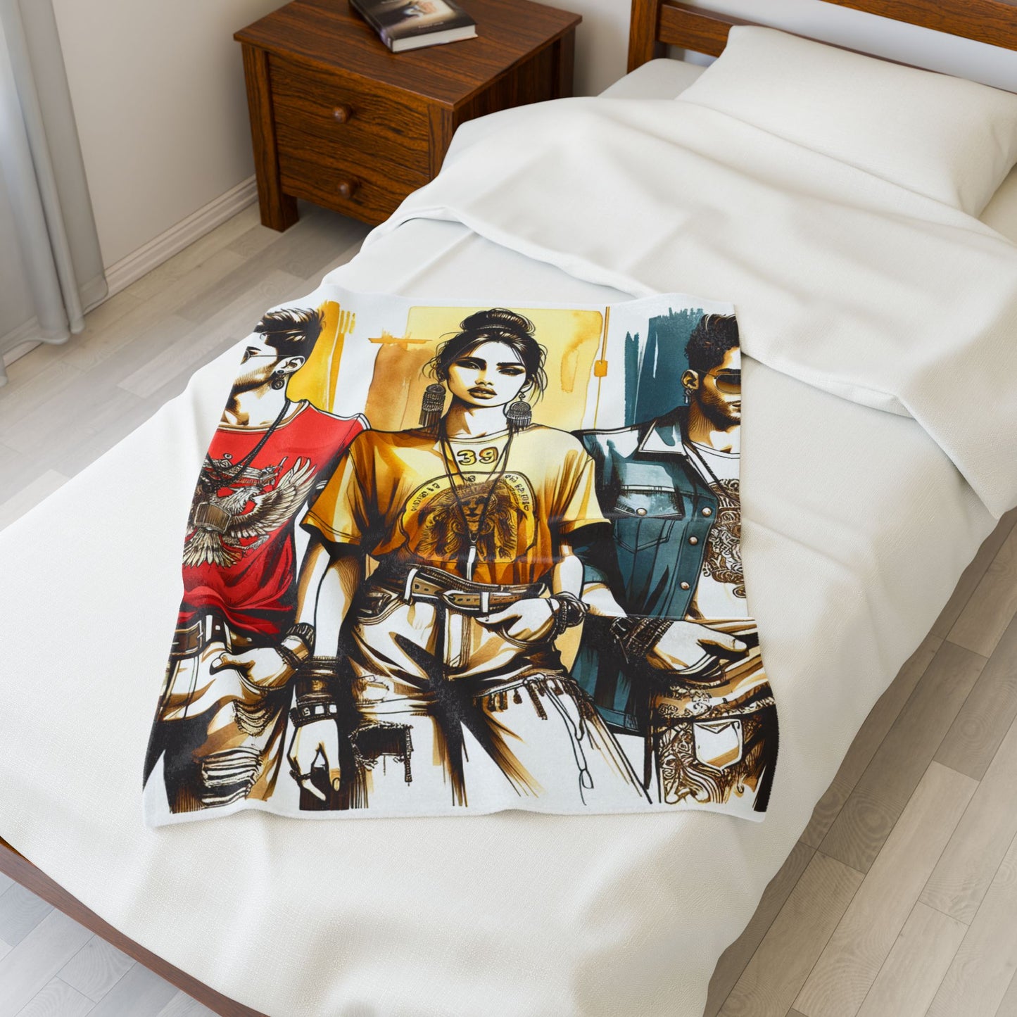 Fashionable Fresh Trio - Plush Blanket