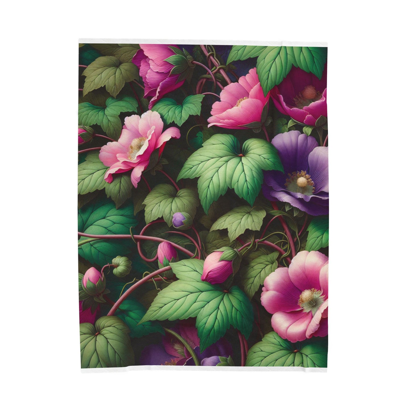 Floral Abundance - Plush Blanket