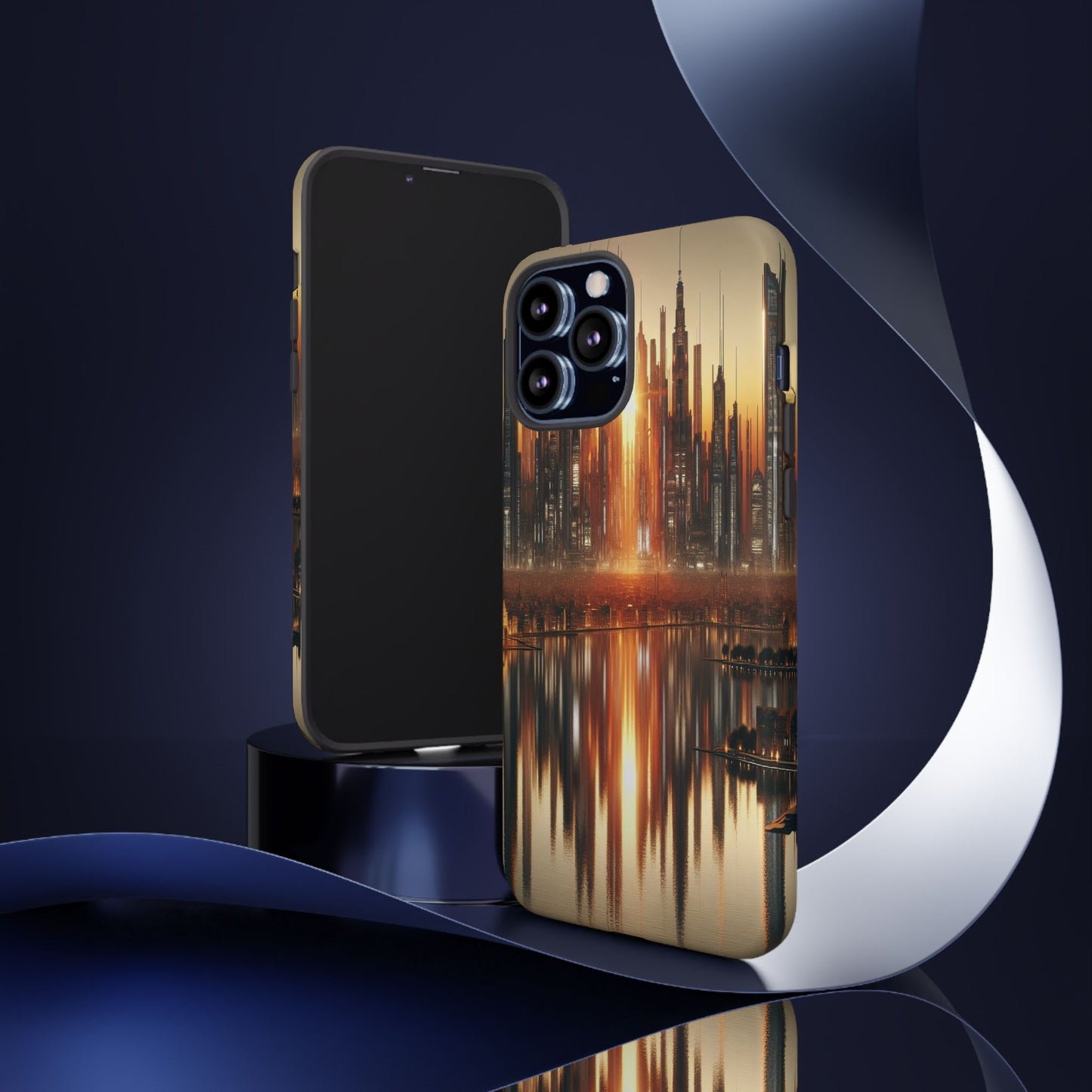 Protective Radiant Cityscape at Dusk  Iphone Case Compatible With Iphone 16 15 14 - Phone Cover