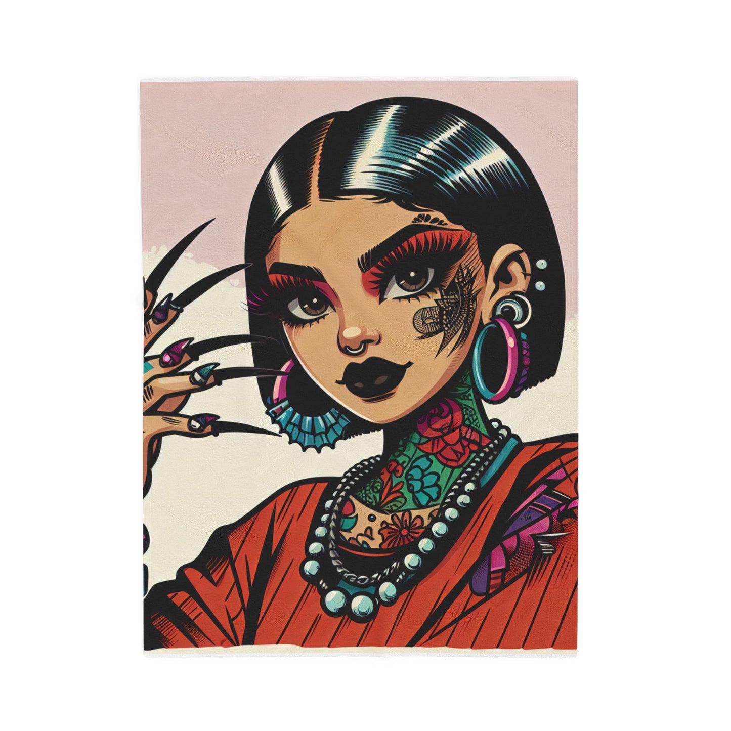 Tattooed Chic Icon - Plush Blanket