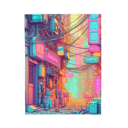 Neon Alley Vibrance - Plush Blanket