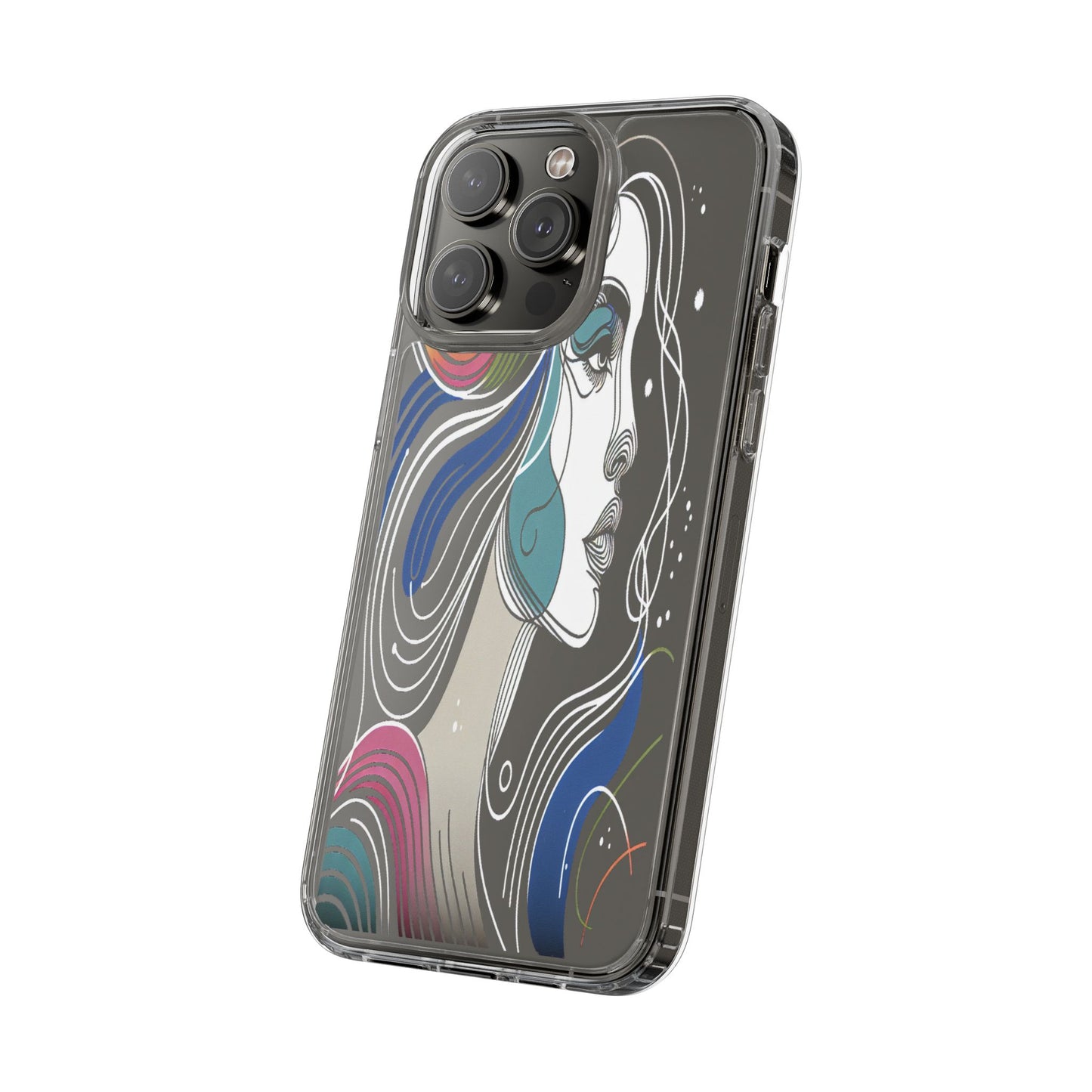 Transparent Portrait of Imagination Iphone Case Compatible With Iphone 16 15 14 - Clear Phone Cover