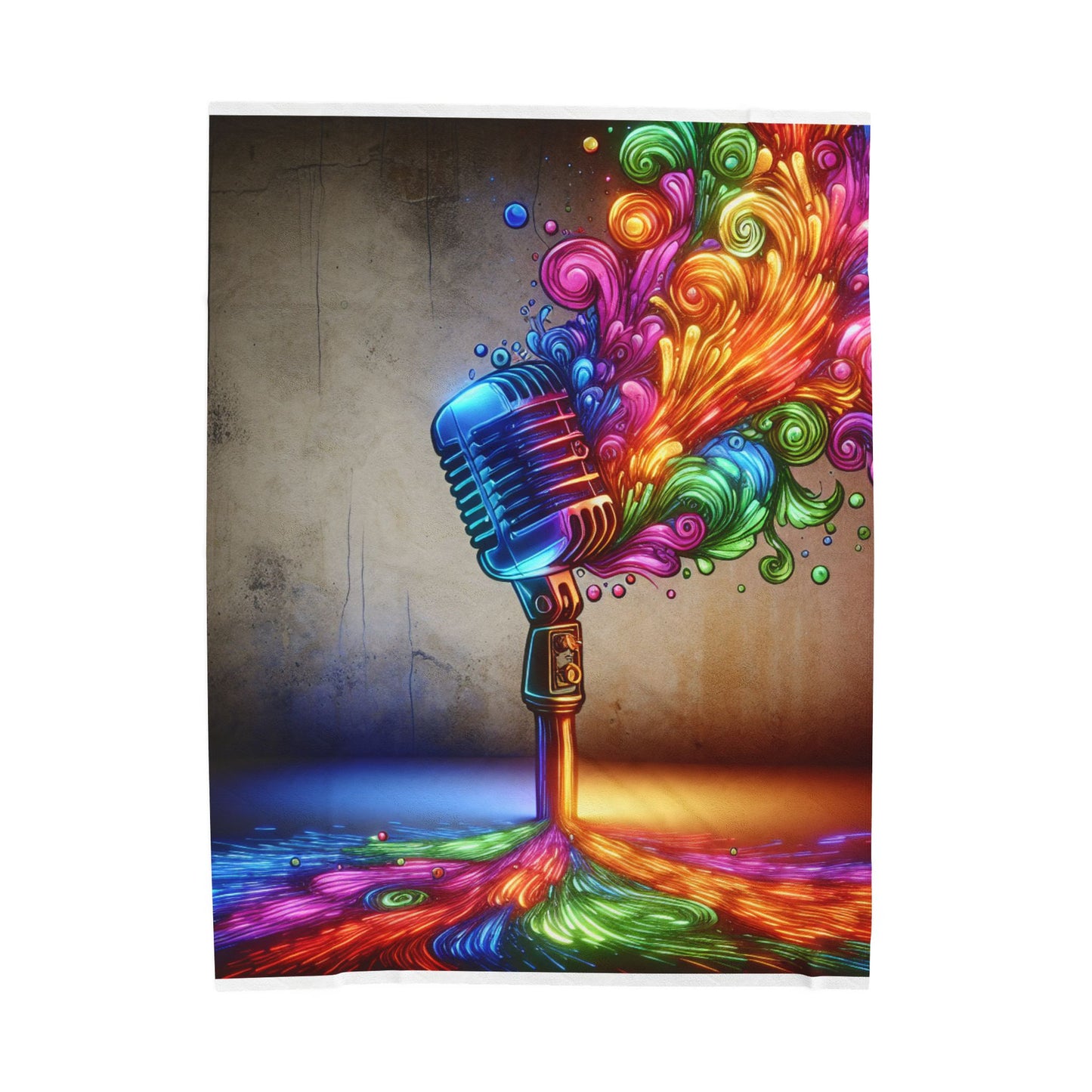 Microphone Melody of Shades - Plush Blanket