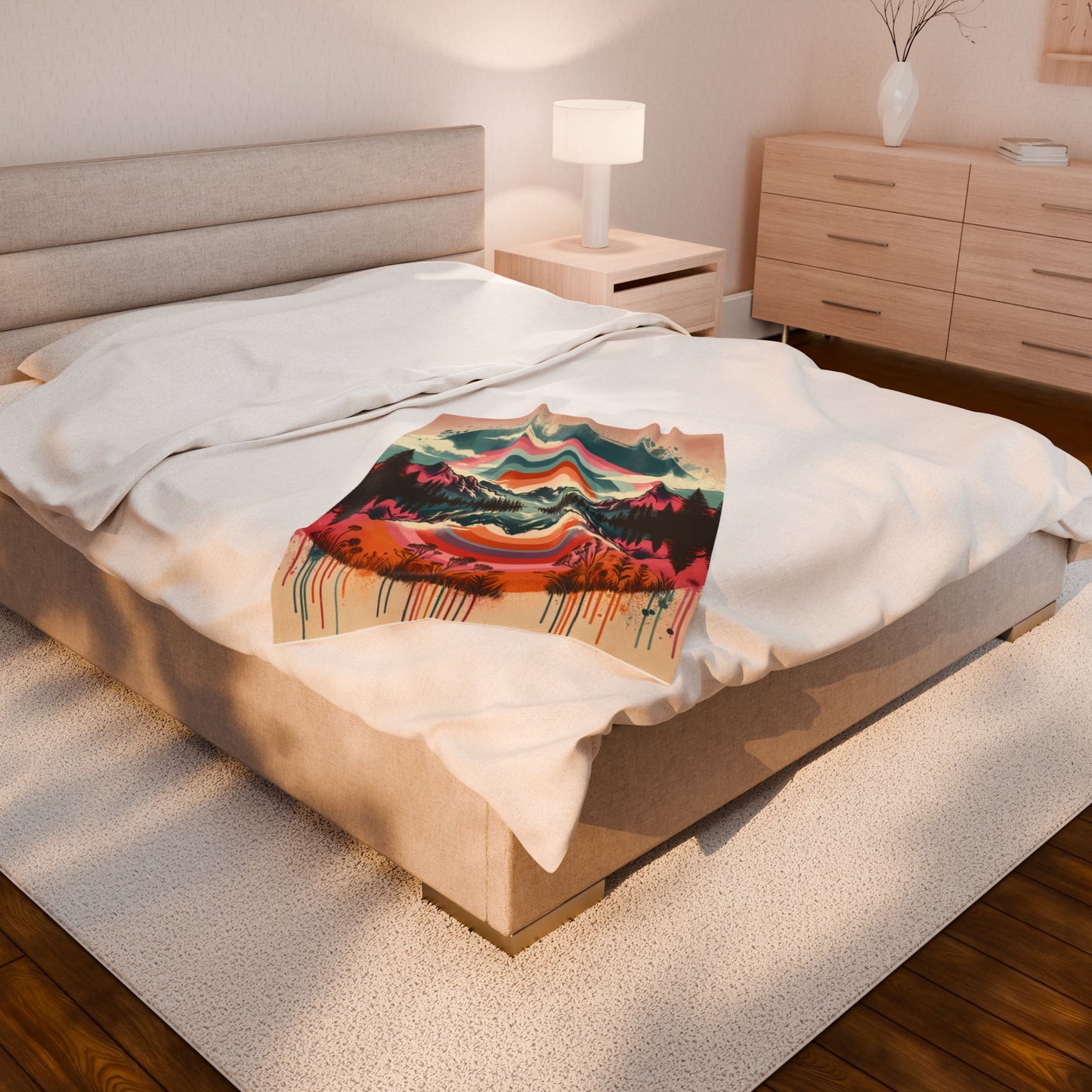 Chromatic Echoes in Nature - Plush Blanket