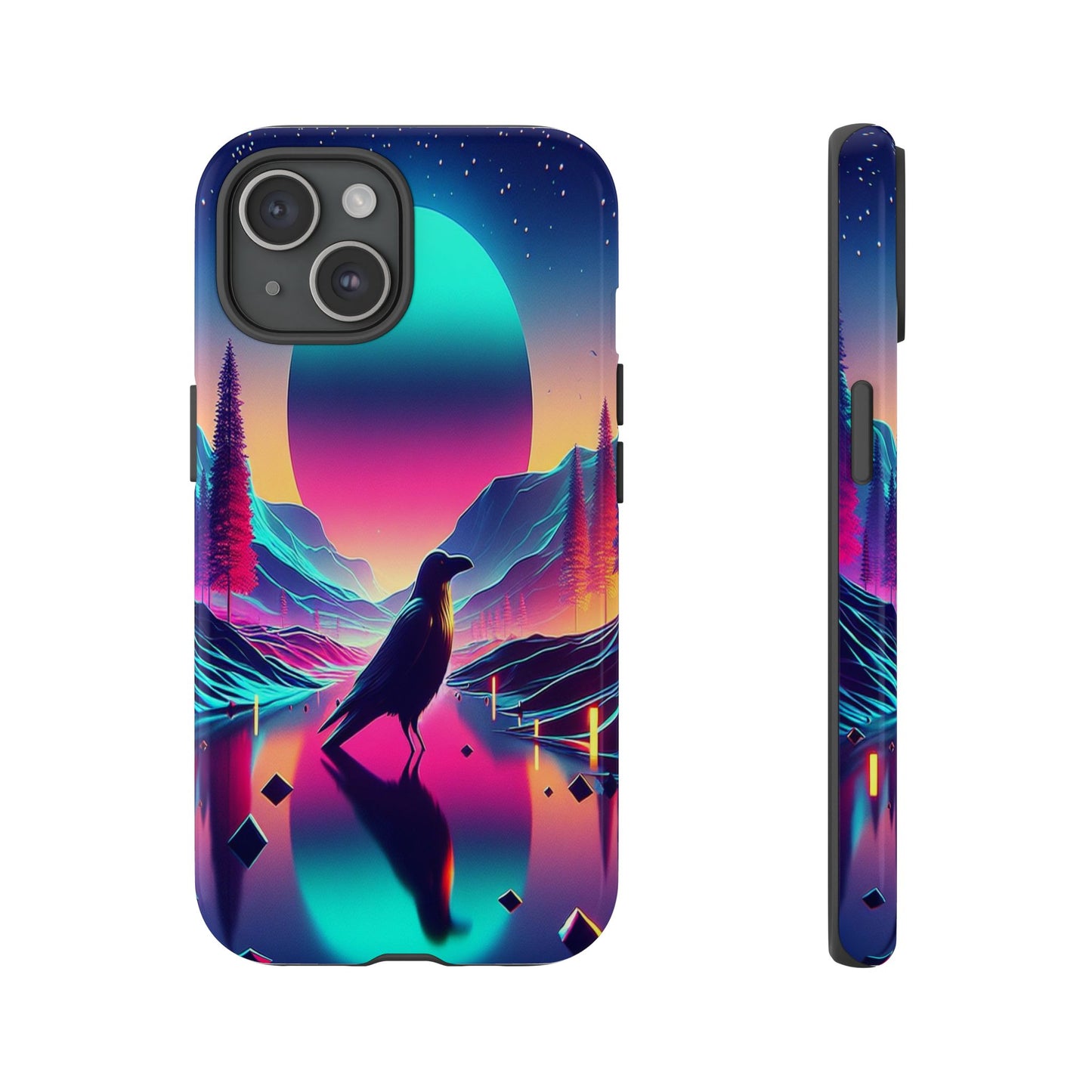 Celestial Horizon with Raven - Phone Case