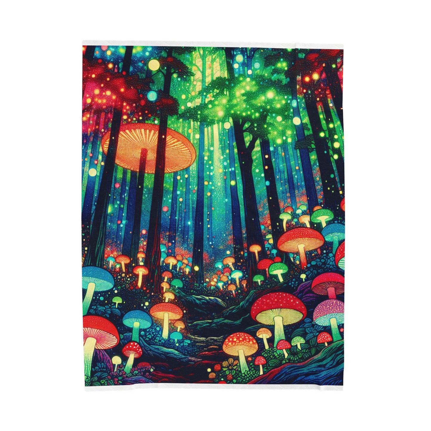 Mushroom Wonderland - Plush Blanket