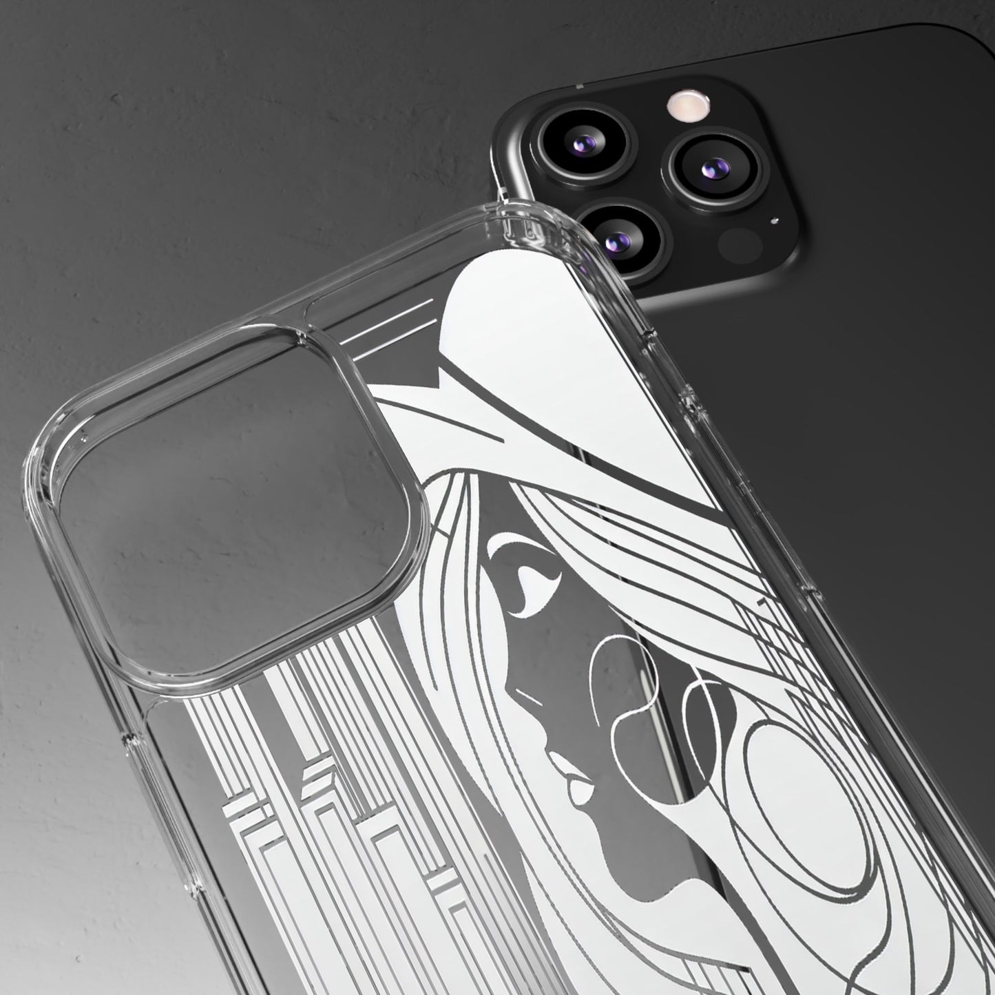 Transparent Silhouette of a Modern Vision Iphone Case Compatible With Iphone 16 15 14 - Clear Phone Cover