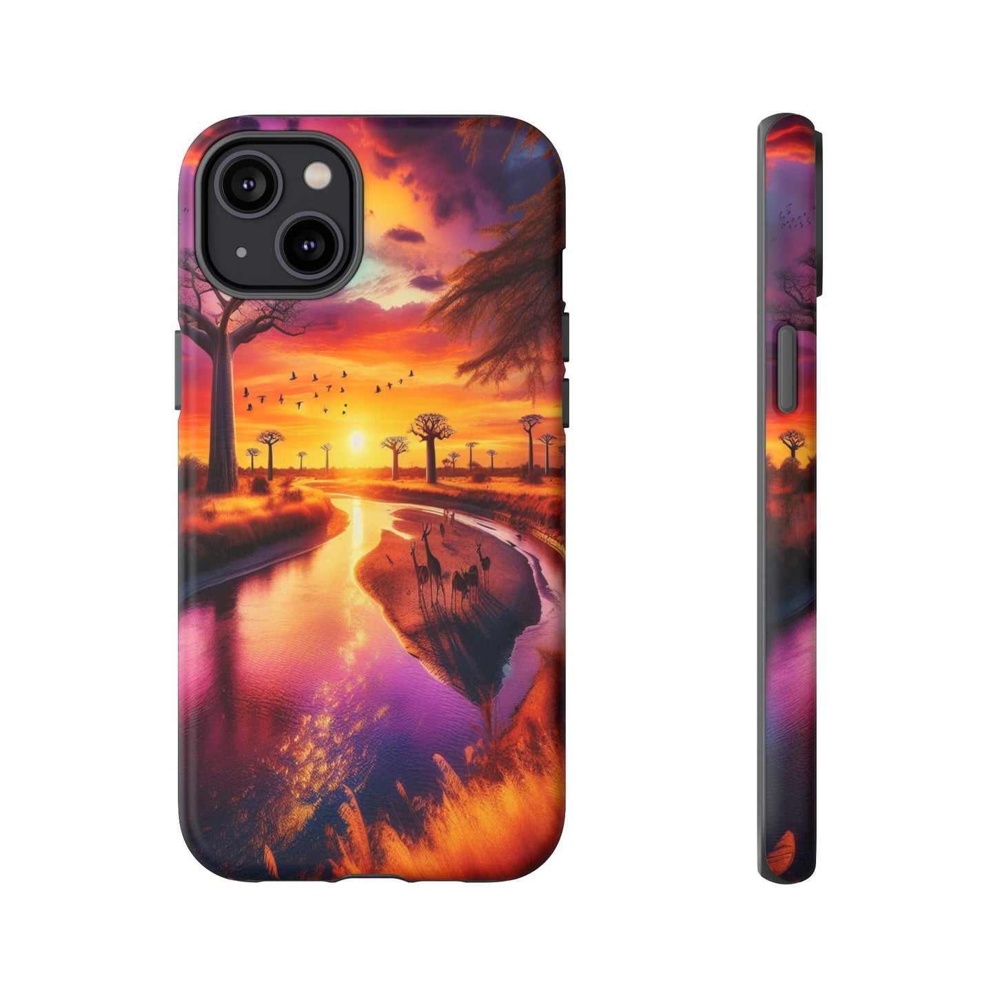 Journey Through Radiant Savannah - Phone Case
