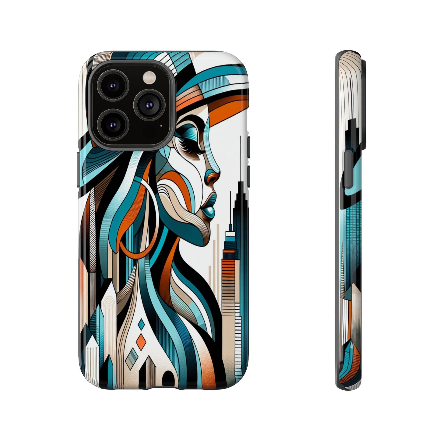 Custom ProtectiveCity Muse in Abstract LinesIphone Case Compatible With Iphone 16 15 14 - Phone Cover