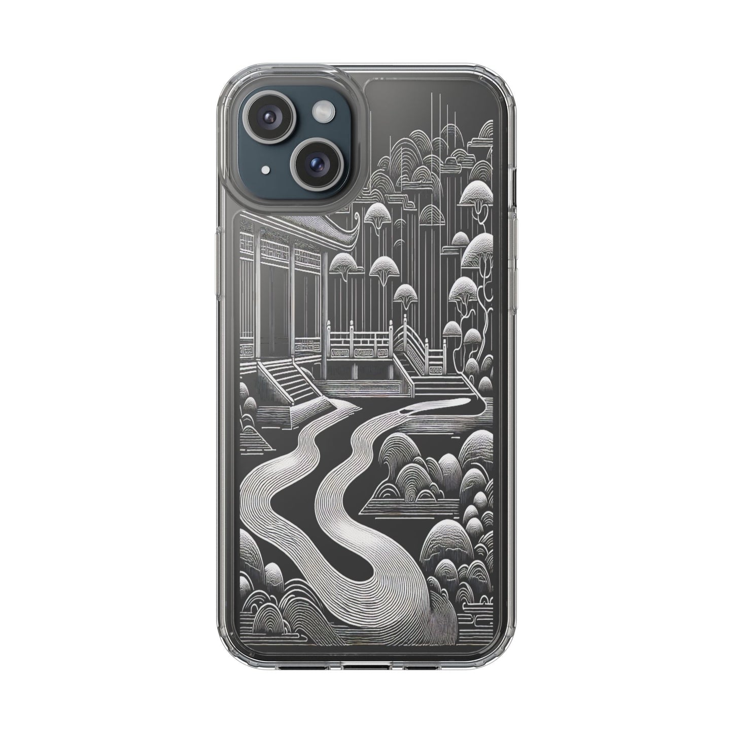 Transparent Zen Pathway Iphone Case Compatible With Iphone 16 15 14 - Clear Phone Cover