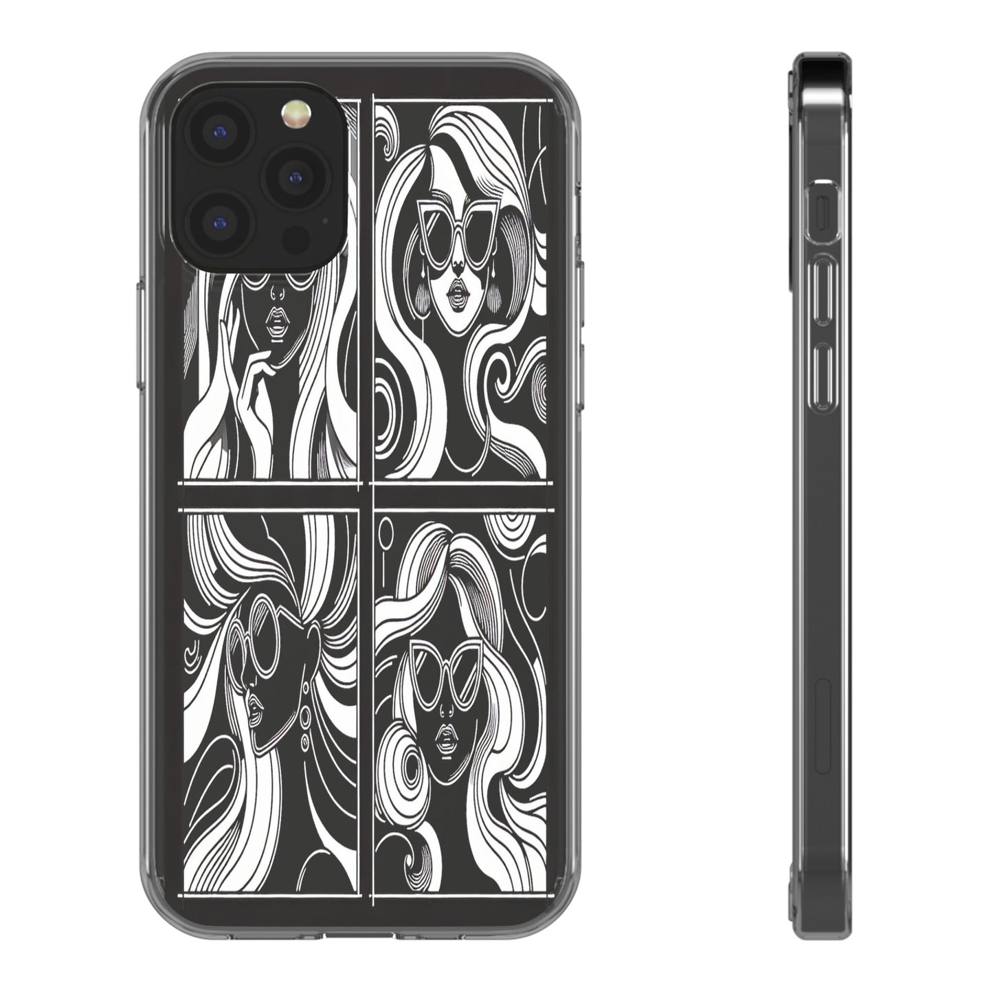 Transparent Chic Visionaries Iphone Case Compatible With Iphone 16 15 14 - Clear Phone Cover