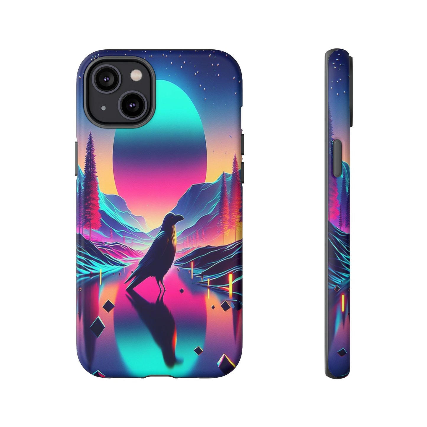 Celestial Horizon with Raven - Phone Case