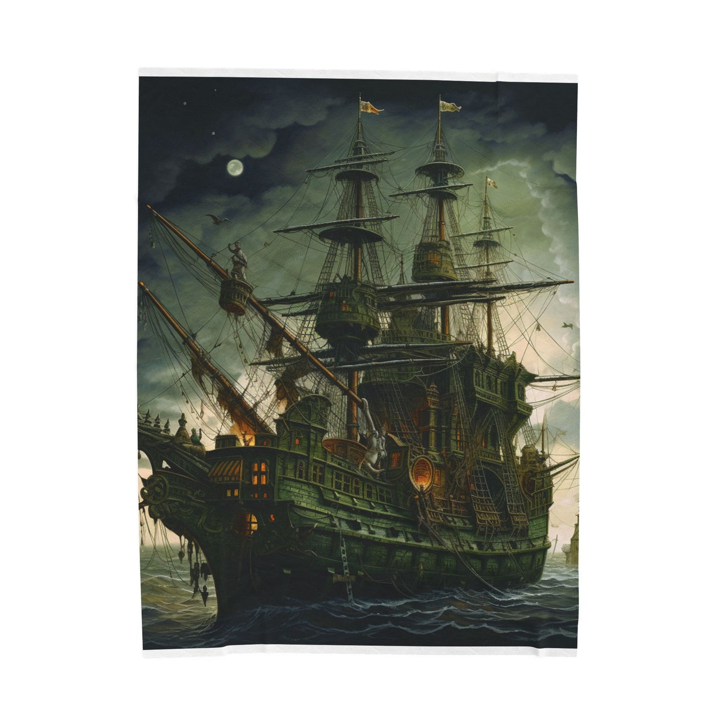 Galleon through the Gloom- Plush Blanket