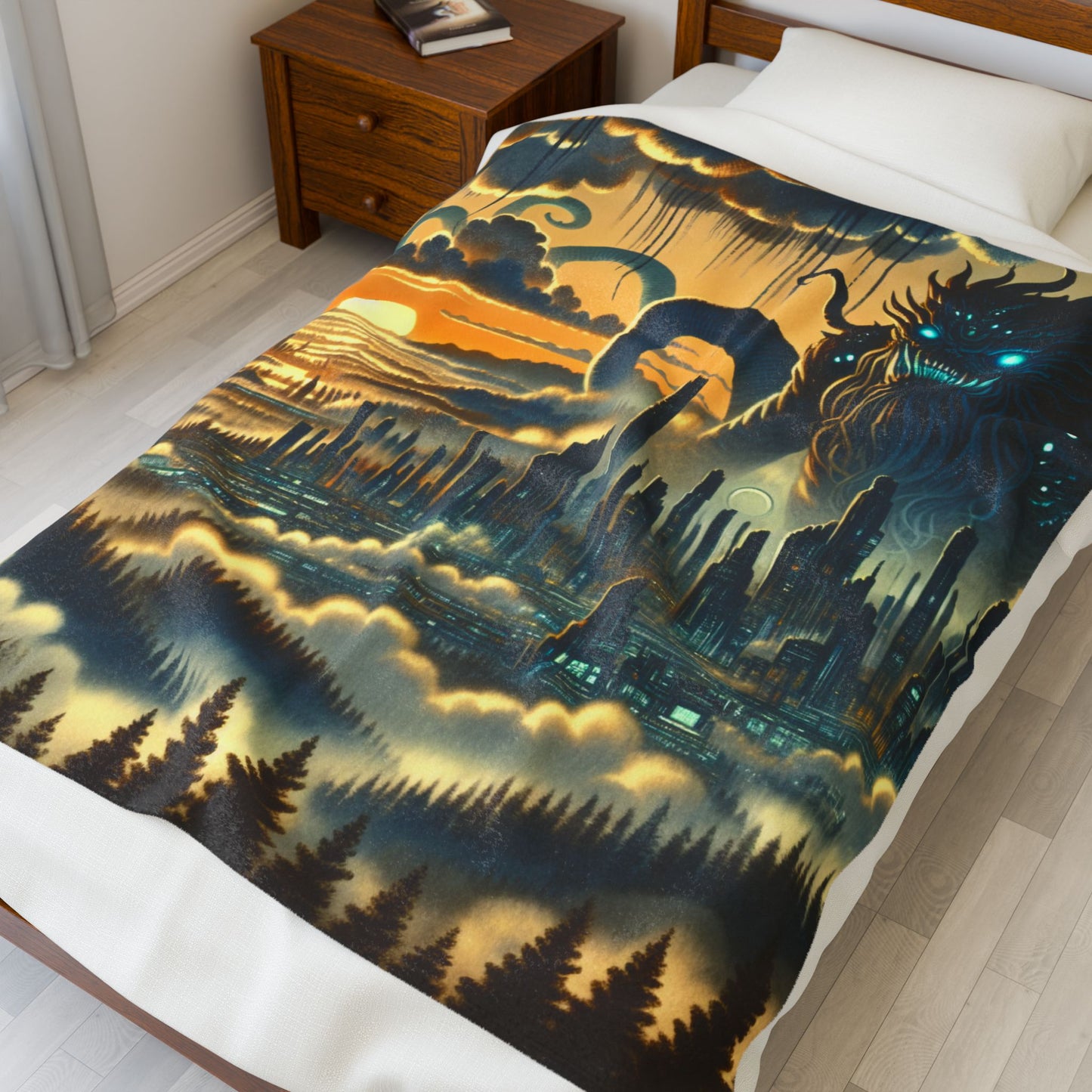 Majestic Beast at Dawn - Plush Blanket