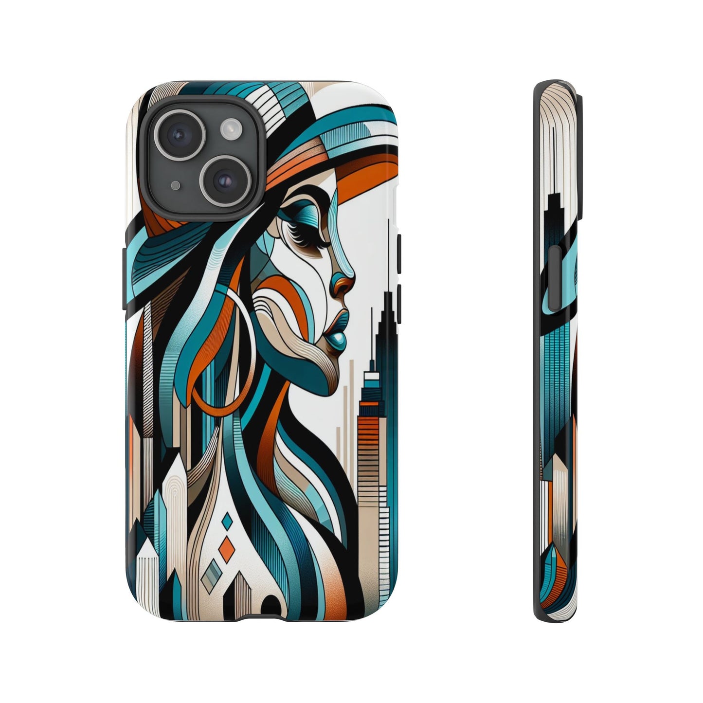 Custom ProtectiveCity Muse in Abstract LinesIphone Case Compatible With Iphone 16 15 14 - Phone Cover