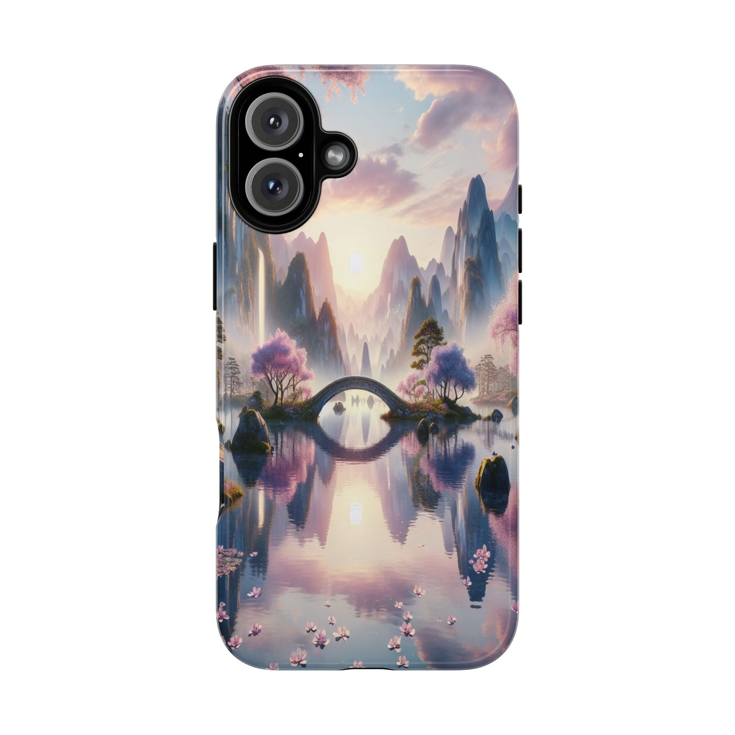 Ethereal Landscape Ablaze with Color - Phone Case