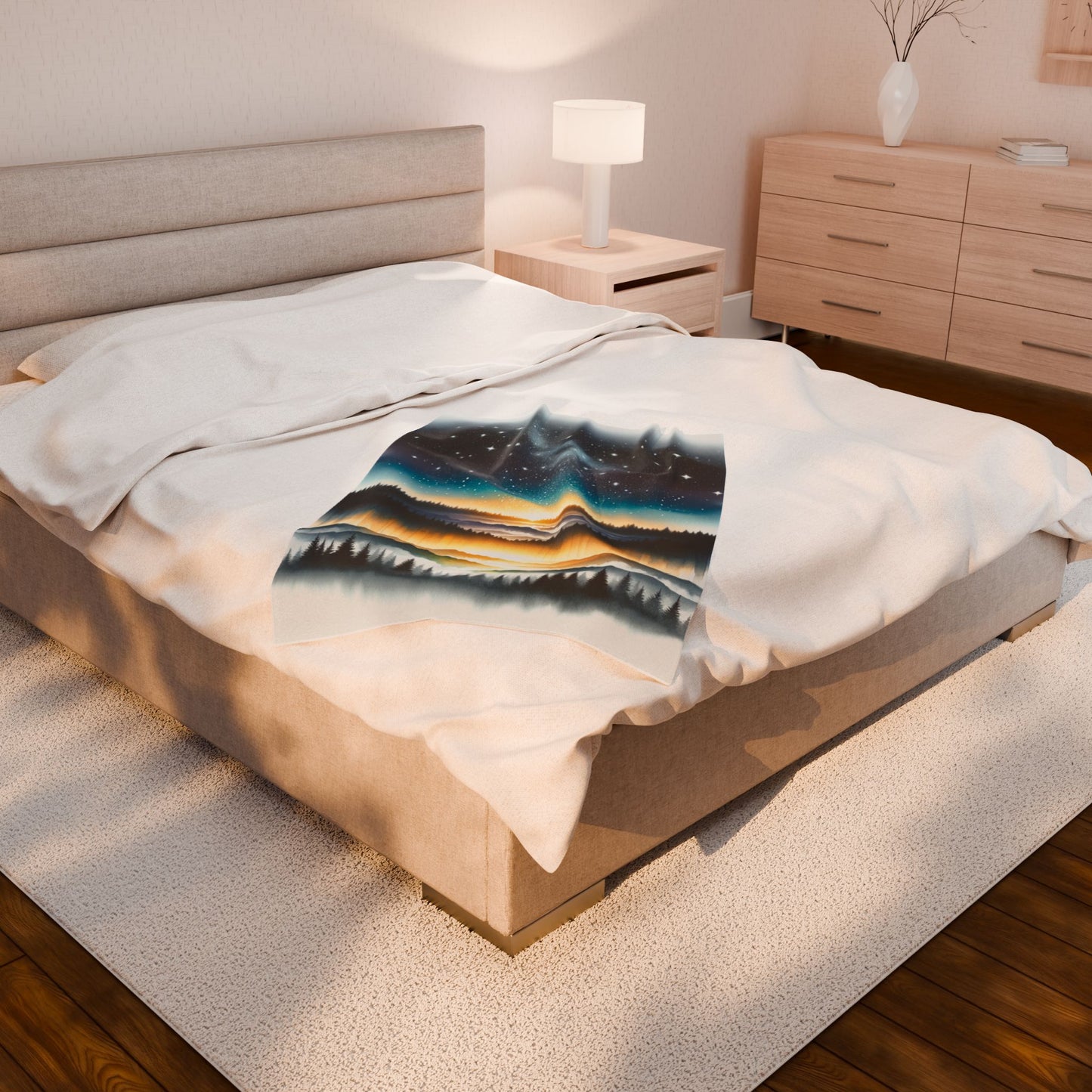 Starlit Mystique Vista - Plush Blanket