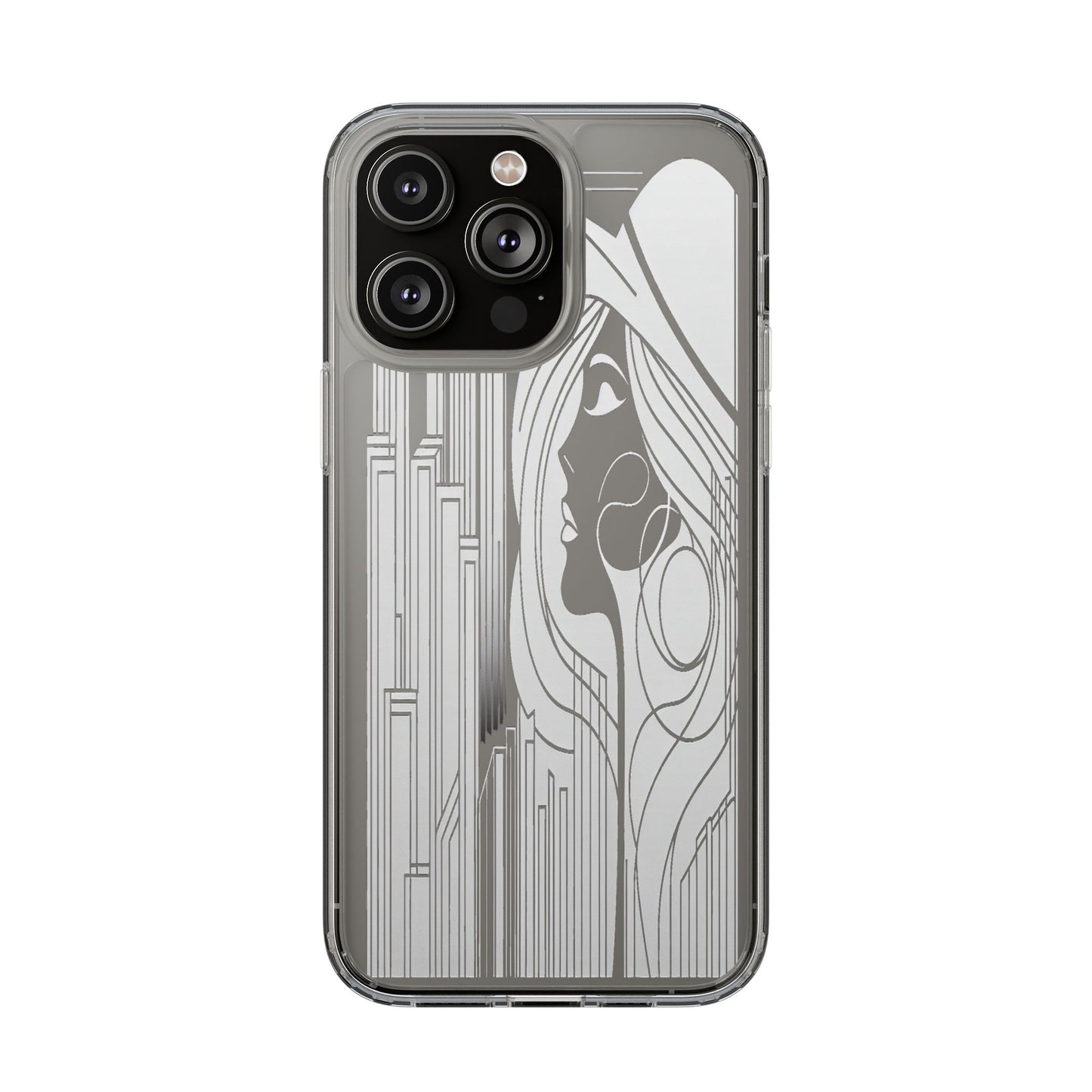 Transparent Silhouette of a Modern Vision Iphone Case Compatible With Iphone 16 15 14 - Clear Phone Cover
